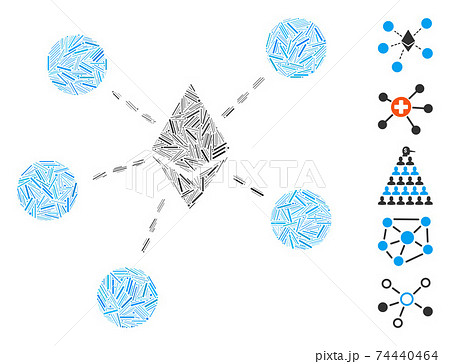 Line Mosaic Ethereum Net Structure Icon Line Mosaic Ethereum Net Structure Icon 74440464