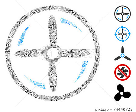 Dash Collage Drone Screw Rotation Icon 74440725
