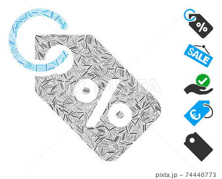 Hatch Mosaic Discount Tag Icon 74440773