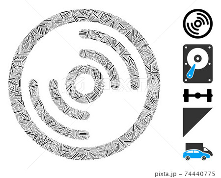 Hatch Collage Disc Icon 74440775