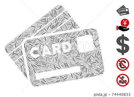 Line Collage Credit Cards Icon 74440833