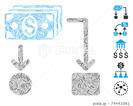 Hatch Mosaic Cashflow Icon Hatch Mosaic Cashflow Icon 74441091