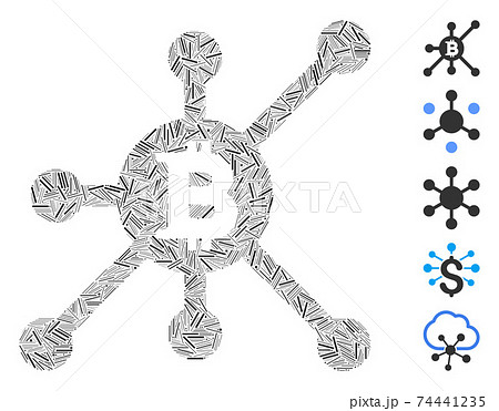 Line Mosaic Bitcoin Full Node Icon 74441235