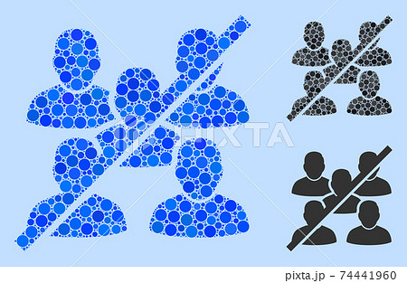 Circle No Social Group Icon Collage Circle No Social Group Icon Collage 74441960
