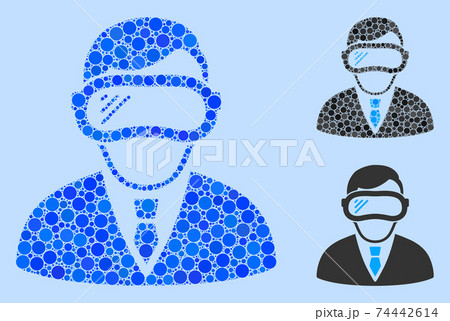 Round Dot Augmented Reality Icon Mosaic 74442614