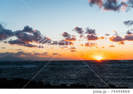 ノシャップ岬夕日 74444669