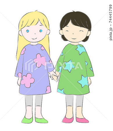 女の子たちのイラスト素材