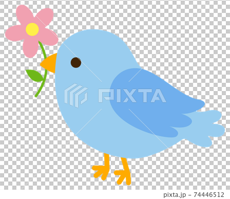 Blue birds and flowers Blue birds and flowers 74446512