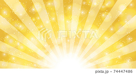 輝く集中線背景 74447486