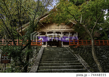 高鴨神社　拝殿　奈良県御所市 74448555