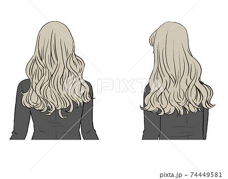 美容_ヘアスタイルイラスト 74449581