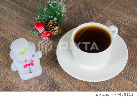 coffee cup with on rustic wooden background coffee cup with on rustic wooden background 74450113
