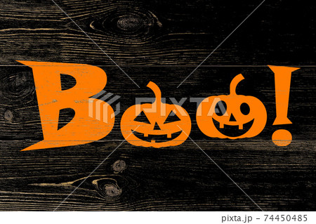 trick or treat, jack-o-lantern slime silhouette painted on black wooden wall trick or treat, jack-o-lantern slime silhouette painted on black wooden wall 74450485