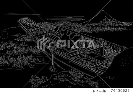 葛飾北斎イメージ常州牛堀線反転 葛飾北斎イメージ常州牛堀線反転 74450622