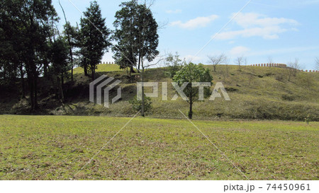 円筒埴輪が並ぶ作山古墳／与謝野町立古墳公園（京都府与謝郡与謝野町） 74450961