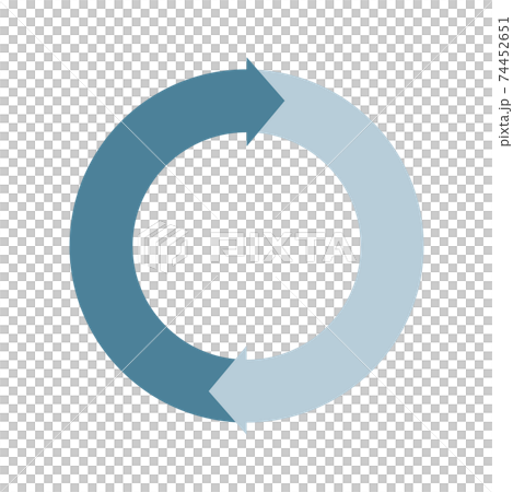 Infographics ｜ Two-part circle and arrow chart... - Stock Illustration ...