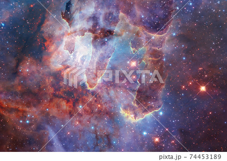 Galaxy somewhere in outer space. Elements of this image furnished by NASA 74453189