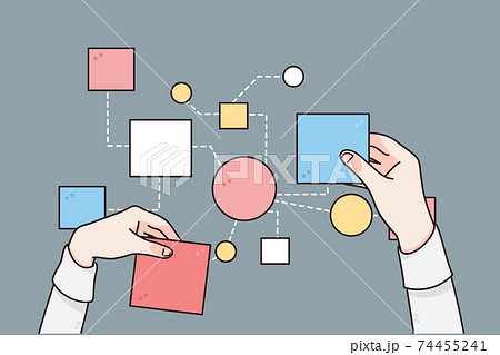 Business strategy, planing, processes concept 74455241