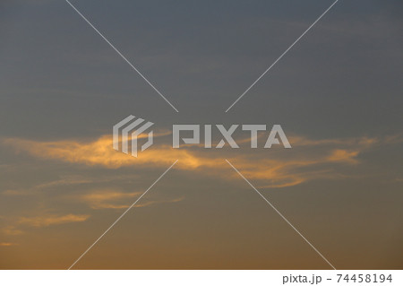 Twilight sky with clouds in the sun rises. 74458194