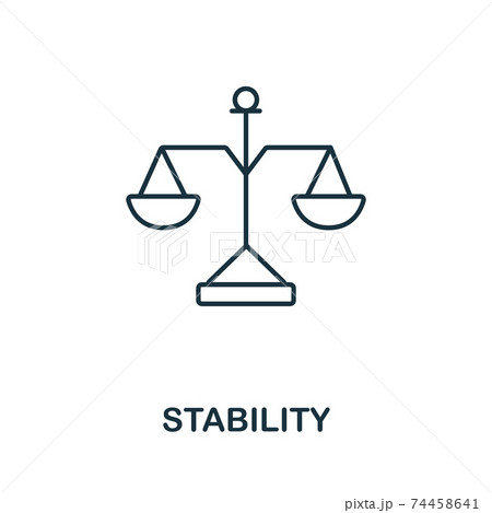 Stability icon. Line style symbol from productivity icon collection. Stability creative element for logo, infographic, ux and ui 74458641