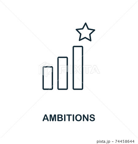 Ambitions Icon Line Style Symbol From のイラスト素材
