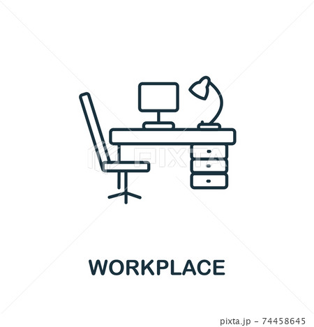 Workplace Icon Line Style Symbol From のイラスト素材