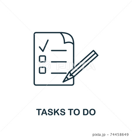 Tasks To Do Icon Line Style Symbol From のイラスト素材