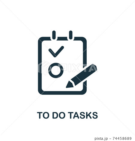 Todo Tasks Icon Simple Element From Productive のイラスト素材