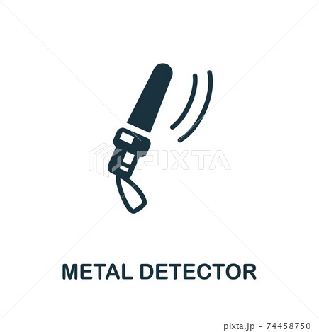 Metal Detector icon. Simple element from police collection. Creative Metal Detector icon for web design, templates, infographics and more 74458750