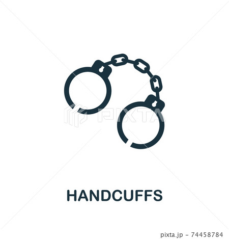 Handcuffs icon. Simple element from police collection. Creative Handcuffs icon for web design, templates, infographics and more 74458784