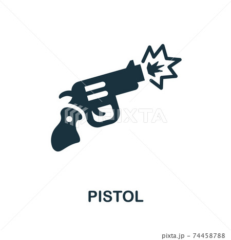 Pistol icon. Simple element from police collection. Creative Pistol icon for web design, templates, infographics and more Pistol icon. Simple element from police collection. Creative Pistol icon for web design, templates, infographics and more 74458788