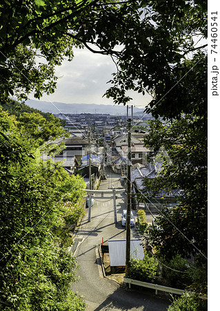 壺井八幡宮から壺井集落を望む　大阪府羽曳野市 74460541