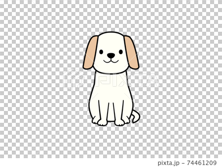 Illustration of a dog sitting facing the front (color 3) Illustration of a dog sitting facing the front (color 3) 74461209