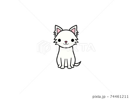 正面を向いて座るチワワのイラスト(カラー3) 正面を向いて座るチワワのイラスト(カラー3) 74461211