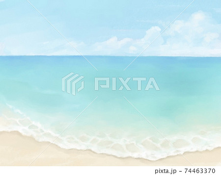 穏やかな海のイラスト素材 [74463370] - PIXTA