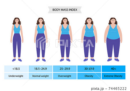 Body mass index woman 74465222