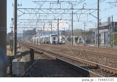 東海道線と富士山 鵠沼第二踏切 東海道線と富士山 鵠沼第二踏切 74465535