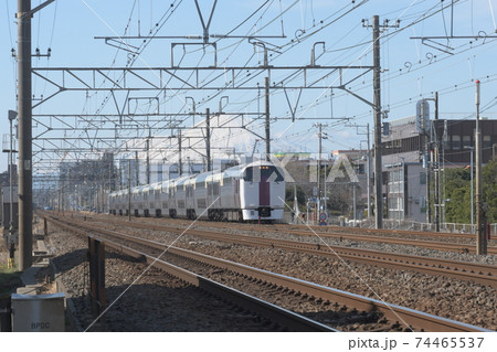 東海道線と富士山 鵠沼第二踏切 東海道線と富士山 鵠沼第二踏切 74465537