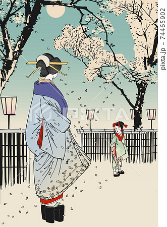 月岡芳年　月百姿「廓濃月」くるわのつき 74465902