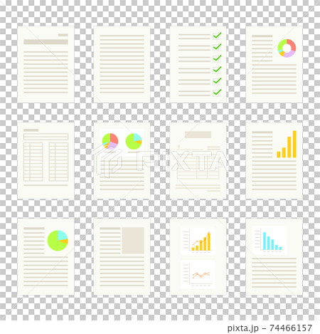 ビジネス書類のイメージイラスト 74466157