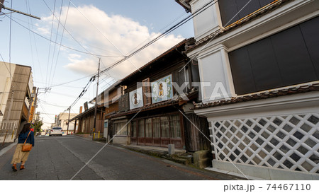 飯坂温泉　町並み　福島県福島市飯坂地域にある歴史のある温泉　東北を代表する名泉 74467110