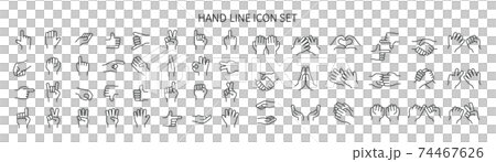 Various hand icon sets 74467626