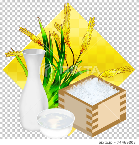 稲穂や酒造好適米のイラスト素材