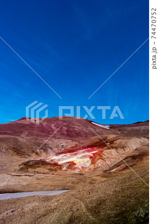 Amazing Icelandic landscape of colorful volcanic caldera Askja, Amazing Icelandic landscape of colorful volcanic caldera Askja, 74470752