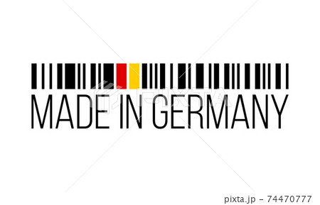 barcode made in germany, vector illustration on white background 74470777