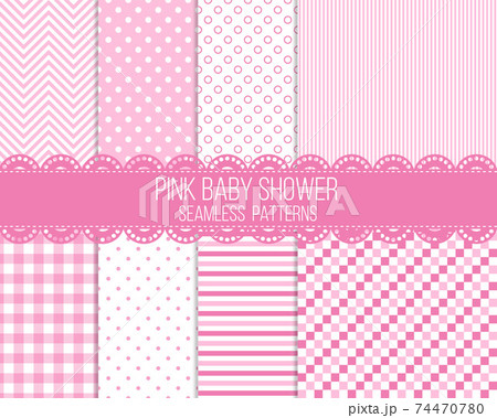 pink baby shower seamless patterns set pink baby shower seamless patterns set 74470780