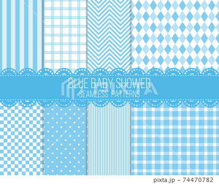 blue baby shower seamless patterns set blue baby shower seamless patterns set 74470782