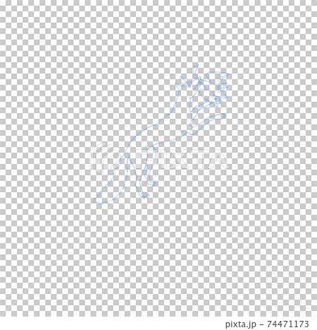こぎつね座・星座絵・夏の星座 74471173