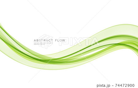 Vector green color abstract wave design element 74472900