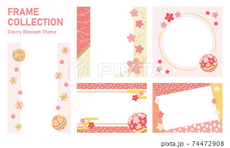 桜のフレームセット 74472908